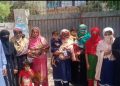 سڪرنڊ شهر جي ڪيريا ڪالوني جي رهواسين جو فوزيه خاصخيلي جي مبينا اغوا خلاف احتجاج