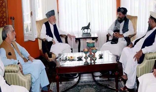 سابق افغان صدر حامد کرزئی اور عبداللہ عبداللہ کی طالبان قیادت سے اہم ملاقات