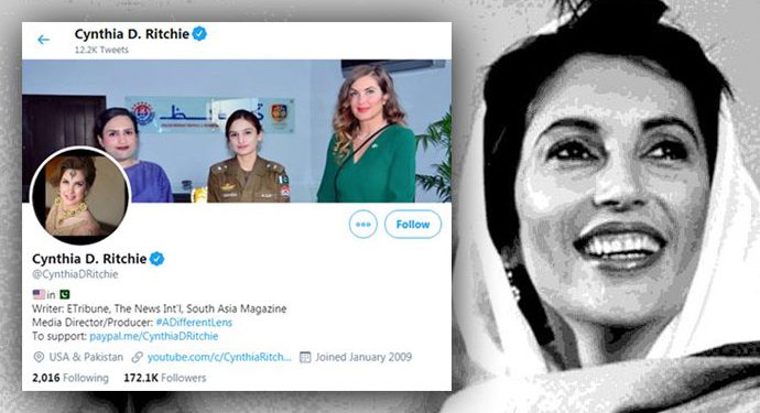 PPP moves FIA against Cynthia D. Ritchie over ‘derogatory, slanderous remarks’ about Benazir Bhutto