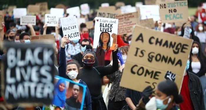 George Floyd murder case: Protesters chant ‘no justice, no peace’ in London