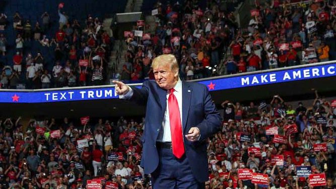 Trump slams anti-racism protests, defends COVID-19 response at rally