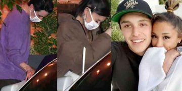 Ariana Grande enjoys dinner date with her fiancé Dalton Gomez