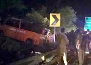 12 passengers killed, 25 injured as speeding bus overturns near Burhan Interchange